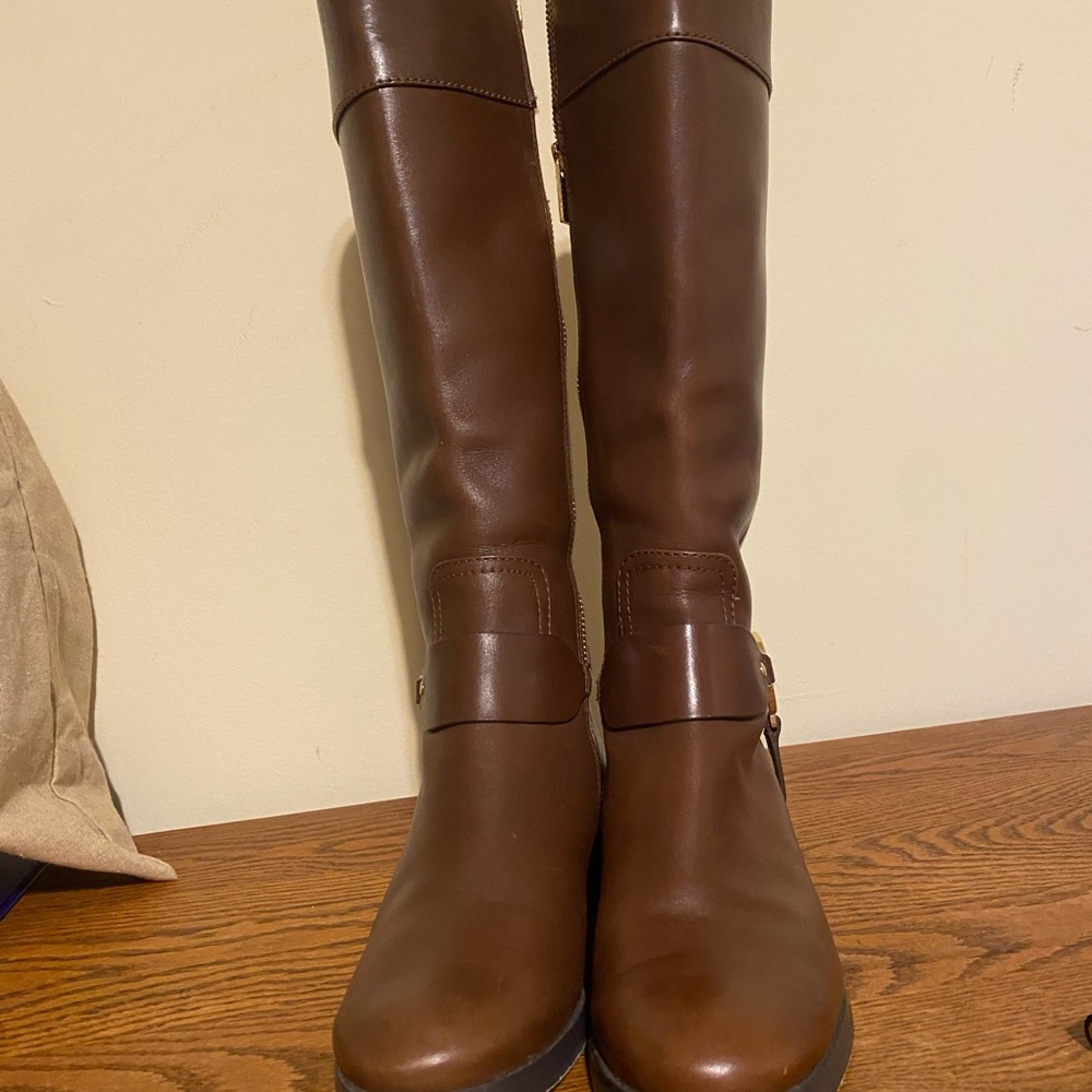 Micheal Kors Fulton Harness Leather High Boots